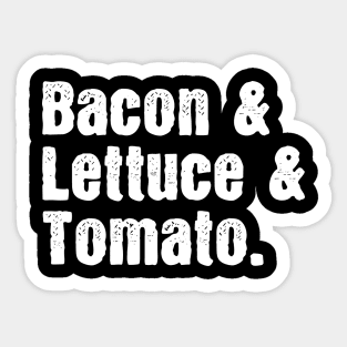 Distressed Bacon Lettuce Tomato BLT Sticker